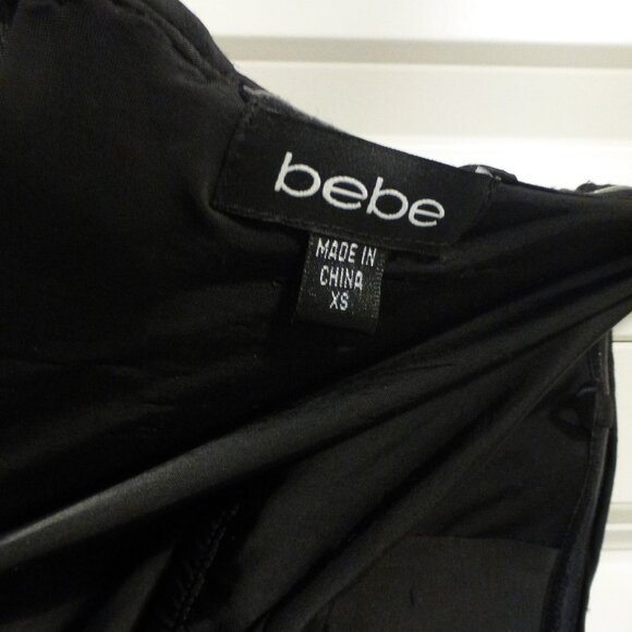 BEBE black sequins strapless peplum party dress - Picture 9 of 12